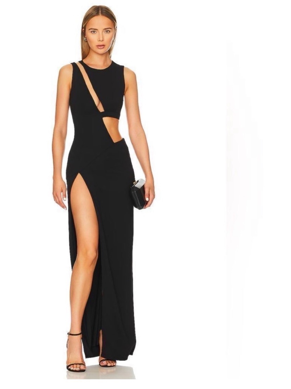 Camila Coelho Black Cutout Maxi Dress